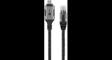 Goobay USB-C naar RJ45 LAN kabel | USB3.0 | CAT6 | zwart | 7,5 meter