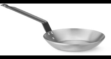 HENDI Koekenpan - koolstofstaal - voor bakken - diameter 22 cm, hoogte 10 cm - inductie en oven