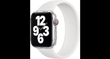 Apple Siliconen solobandje voor de Apple Watch | 44/45/46/49 mm - Maat 4 - White