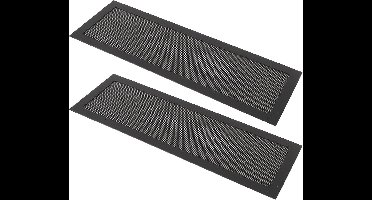 Allecto plus - DIY PC-behuizing Stoffilter, Stofdichte Gaasfilterafdekking - 2-pack, PC Ventilator Stoffilterafdekking - PC-behuizing Voeding - Zwart - 360x120mm