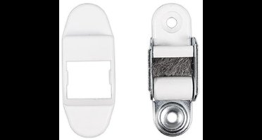 Selve Bandgeleider staal met kunststof afdekkap - Wit