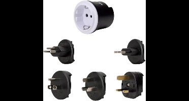Kopp Universele Reisadapter - Wereldwijde stroomadapter voor meer dan 150 landen - Compatibel met de VS, VK, CH, AUS, CN - Internationale reisstekkeradapter (alle)