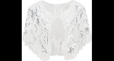 Damessjaal uit de jaren 1920 met pailletten - Art deco-ontwerp - Vintage stijl voor dames