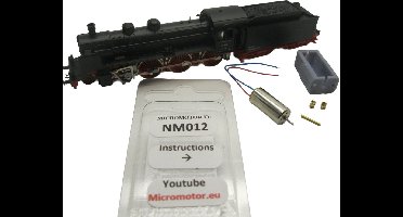micromotor NM012 N ombouwset voor minitrix BR 17.2 DRG, DRG 17.4, BR 14.1 DRG,K.P.E.V. u.a.