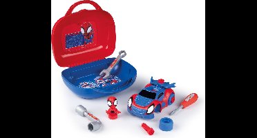 Smoby - Spidey Gereedschapskoffer - Spiderman - auto - doe het zelf rollenspeelgoed