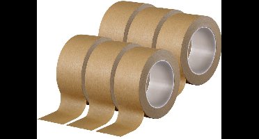 TOOLCRAFT TO-10194390 Pakband Bruin (l x b) 50 m x 50 mm 6 stuk(s)