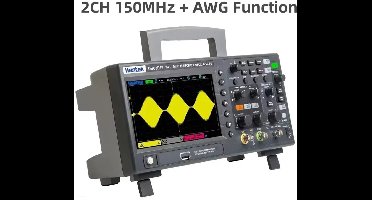 Oscilloscoop – Digitale Oscilloscoop – Multimeter – Meetapparaat – Signaaltester – 2 Kanaals – 150 MHz Bandbreedte – 1 GSa/s Sampling Rate