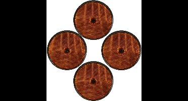 Benson Reflector - 4x - oranje - schroefbevestiging - 85 mm - rond