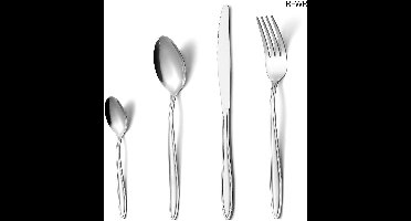 RFWR® 24-delige roestvrijstalen bestekset voor 6 personen – Hoogglans gepolijst en vaatwasmachinebestendig