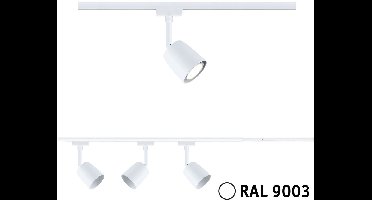 URail Railspot Cover Startersset GU10 max. 10W dimbaar 230V Signaalwit