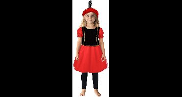 Pietenjurk 110-116 Zwart/Rood