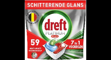 Dreft Vaatwastabletten Platinum Plus All In One - 59 stuks