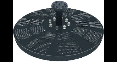 Zonne-energie aangedreven waterfontein met kleurrijke verlichting