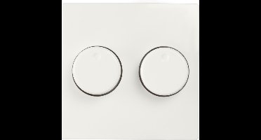 ION | Centraalplaat dimmerknop Duo | Mat Alpin wit | E1 serie