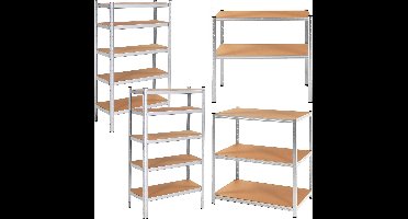 Springos Opbergrek | Stellingkast | Stellingkast Metaal | 180 x 90 x 30 cm | 875 kg