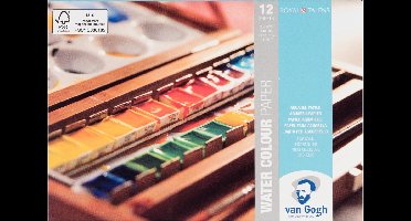 Van Gogh Blok met aquarelverfpapier 12 vellen 300 g formaat 10,5 x 15 cm