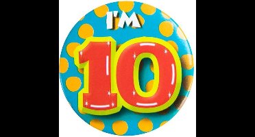 Verjaardags button I am 10