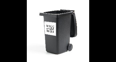 Container sticker Kerst Quotes - CM - Quote Baby it's cold outside wanddecoratie sneeuwvlok zwart op wit Klikosticker - 40x40 cm - kliko sticker - weerbestendige containersticker