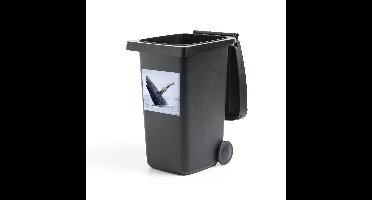 Container sticker Uitsnede Costa Rica - Bultrug walvis in de oceaan bij Costa Rica Klikosticker - 40x40 cm - kliko sticker - weerbestendige containersticker