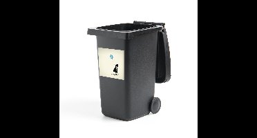 Container sticker Kinderillustratie Dochter - Kinderillustratie van een meisje met een blauwe ballon Klikosticker - 40x40 cm - kliko sticker - weerbestendige containersticker