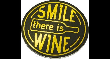 Glossy coasters - Smile, there's wine