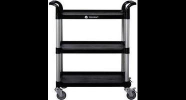 TOOLCRAFT 88 70 91 Servicewagen Aluminium, Kunststof Kleur (specifiek): Aluminium (naturel), Zwart