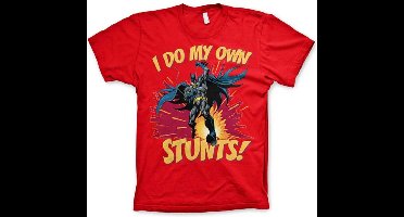 DC Comics Batman Heren Tshirt -S- I Do My Own Stunts Rood
