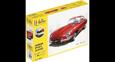 Heller Modelbouwpakket Auto - 56709 Jaguar Type E 3L8 FHC - Starter Kit Plastic - 1:24 - Modelbouw
