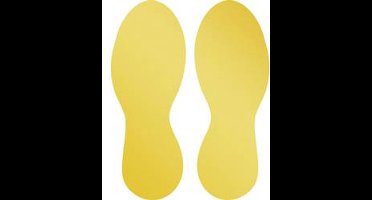 Durable 104704 Vloermarkeringsvorm voet, verwijderbaar Geel 5 paar (b x h) 90 mm x 240 mm