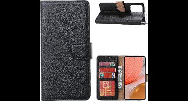 Hoesje Geschikt Voor Samsung Galaxy A32 Hoesje portemonnee hoes - Hoesje Geschikt Voor Samsung Galaxy A32 5G bookcase wallet cover - Zwart