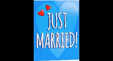 Paper Dreams Wenskaart Just Married! 16 X 12,5 Cm Karton Blauw