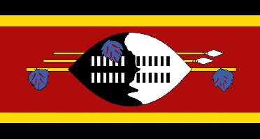 Tafelvlag Swaziland 10x15cm | met standaard