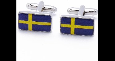 Manchetknopen - Zweedse Vlag Zweden Zweeds