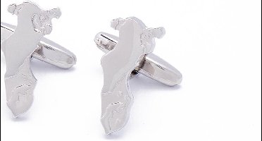 Manchetknopen - Bahrein Kaart Outline