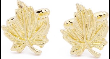 Manchetknopen - Eikenblad Blad Bladeren Boom Bos Goud