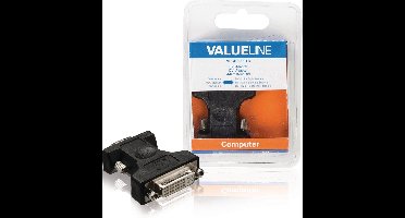 Valueline VLCB32901B Vga-adapter Vga Male - Dvi-i 24+5-pins Female Zwart