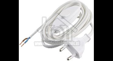 Q-Link Snoer Aansluit met schakelaar wit en eurostekker 2x0,75mm2 600W 5421010