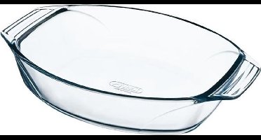 Pyrex - Let's Share Ovenschaal met Grepen 2L - Transparant - Borosilicaatglas