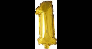 Folieballon Cijfer 1 Goud 41 Cm