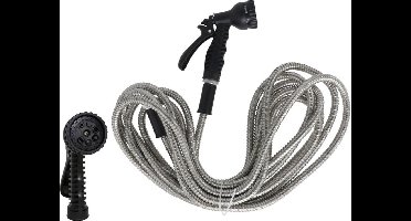 Tuinslang met verstelbare broeskop/sproeipistool 7.5 meter - 7.5 meter - tuinbewatering