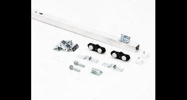 Compleet schuifdeursysteem Geze Rollan 80 NT, totale lengte rail 1650mm, geschikt voor deuren van 500 t/m 840 mm