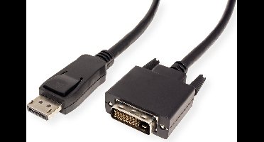 VALUE DisplayPort Kabel DP Male - DVI-D Male, zwart, 5 m