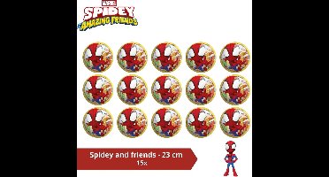 Bal - Voordeelverpakking - Spiderman en Friends - 23 cm - 15 stuks