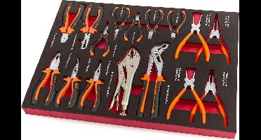 HBM 16 Delige Tangenset Foam Inlay voor HBM Gereedschapswagen
