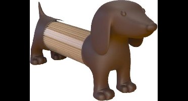 Teckel Cocktailprikkerhouder - Bruin - Balvi