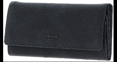 PICARD portemonnee Lesotho 1 Flap Wallet Black donkergrijs