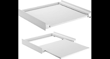 Universeel Aansluitframe met Uittrekbare Plank voor Wasmachines of Drogers - Ruimtebesparend en Tot 60kg Belastbaar