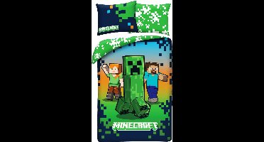 Minecraft Dekbedovertrek Creeper - 140 x 200 + 70 x 90 cm - Polyester