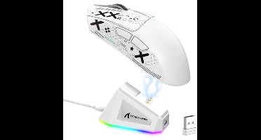 Draadloze Gaming Muis met RGB en Magnetische Oplader - Ultralicht 59g Gaming Muizen