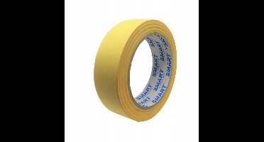 Afplaktape 25 mm x 50 m - geel, hoge kwaliteit